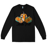 Black hello fall Long Sleeve Tee - JahusDesignShop