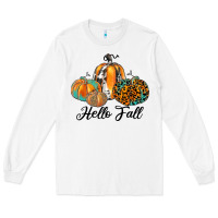 White hello fall Long Sleeve Tee - JahusDesignShop