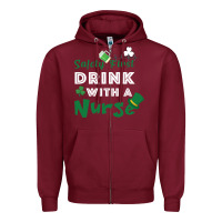Burgundy Safety First Drink With A Nurse Zipper Hoodie - Bettercallsaul