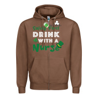 Chestnut Safety First Drink With A Nurse Zipper Hoodie - Bettercallsaul