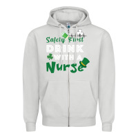 Dove Grey Safety First Drink With A Nurse Zipper Hoodie - Bettercallsaul