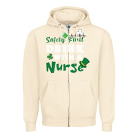 Sandshell Safety First Drink With A Nurse Zipper Hoodie - Bettercallsaul