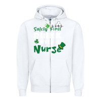 White Safety First Drink With A Nurse Zipper Hoodie - Bettercallsaul