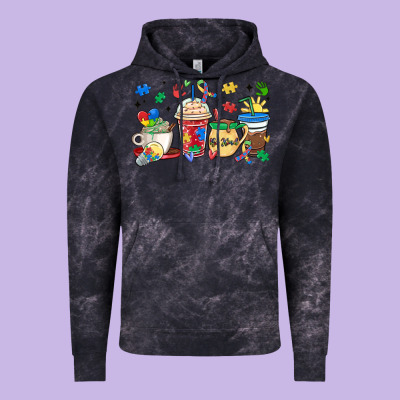 Autism Awareness Day Coffee Cups Vintage Hoodie Designed By Maliassmallbusiness