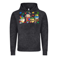 Vintage Black autism awareness day coffee cups Vintage Hoodie - MaliasSmallBusiness
