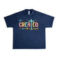 Navy created with a purpose Urban Heavy Tee - MaliasSmallBusiness