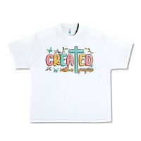 White created with a purpose Urban Heavy Tee - MaliasSmallBusiness