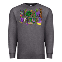 Charcoal Heather loan officer mardi gras cowgirl Premium Sweatshirt - CowGirlArtShop