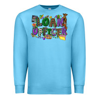 Ocean Blue loan officer mardi gras cowgirl Premium Sweatshirt - CowGirlArtShop