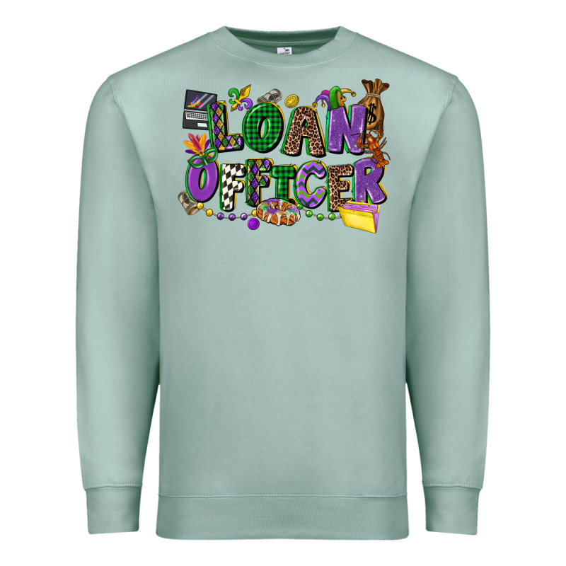 Loan Officer Mardi Gras Cowgirl Premium Sweatshirt by CowGirlArtShop | Teevron
