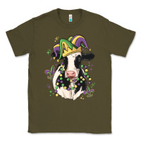 Army Green mardi gras cow Classic Tee - MaliasSmallBusiness