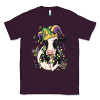 Plum mardi gras cow Classic Tee - MaliasSmallBusiness