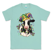 Seafoam mardi gras cow Classic Tee - MaliasSmallBusiness