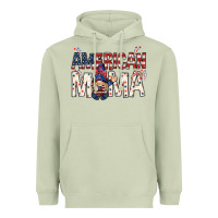 Matcha American mama with gnome Mother's Day Heavyweight Hoodie - HowdyJamesFarm