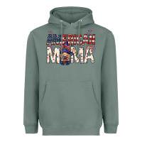 Sage American mama with gnome Mother's Day Heavyweight Hoodie - HowdyJamesFarm
