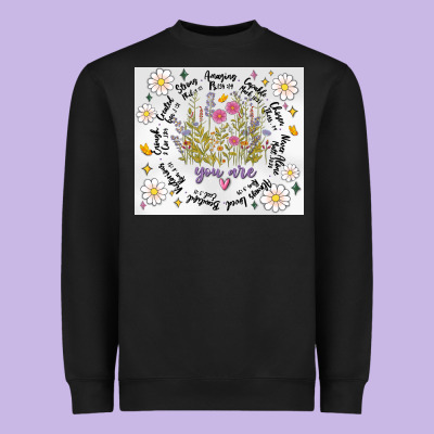 God Says You Are Inflated Heavyweight Sweatshirt Designed By Maliassmallbusiness