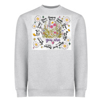 Heather Grey god says you are inflated Heavyweight Sweatshirt - MaliasSmallBusiness