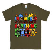 Army Green in a world where you can be anything be kind Classic Tee - JahusDesignShop