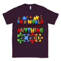Plum in a world where you can be anything be kind Classic Tee - JahusDesignShop
