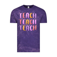Cloud Purple teach teach varsity Vintage Tee - MaliasSmallBusiness