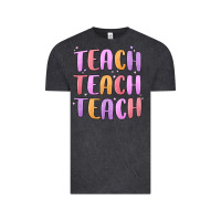 Vintage Black teach teach varsity Vintage Tee - MaliasSmallBusiness