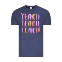 Vintage Denim teach teach varsity Vintage Tee - MaliasSmallBusiness