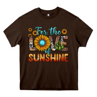 Chocolate Brown for the love of sunshine Heavy Core Tee - JahusDesignShop