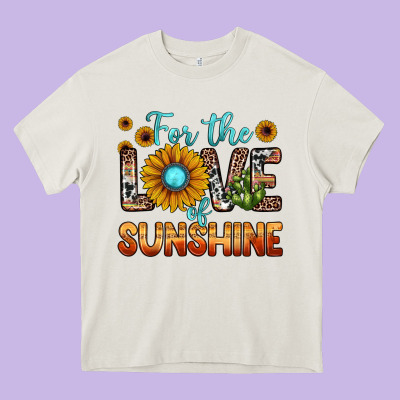 For The Love Of Sunshine Heavy Core Tee Designed By Jahusdesignshop