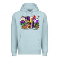 Blue Mist mardi gras wine glasses cowgirl Premium Hoodie - CowGirlArtShop
