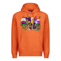 Carrot mardi gras wine glasses cowgirl Premium Hoodie - CowGirlArtShop