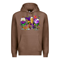 Chestnut mardi gras wine glasses cowgirl Premium Hoodie - CowGirlArtShop