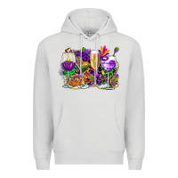 Dove Grey mardi gras wine glasses cowgirl Premium Hoodie - CowGirlArtShop