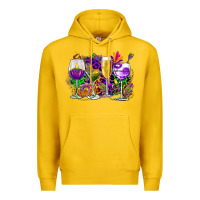 Lemon mardi gras wine glasses cowgirl Premium Hoodie - CowGirlArtShop