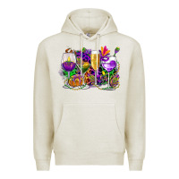 Oatmeal Heather mardi gras wine glasses cowgirl Premium Hoodie - CowGirlArtShop