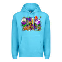 Ocean Blue mardi gras wine glasses cowgirl Premium Hoodie - CowGirlArtShop