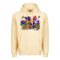 Pina Colada mardi gras wine glasses cowgirl Premium Hoodie - CowGirlArtShop