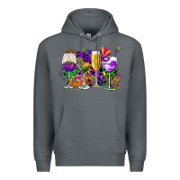 Rock mardi gras wine glasses cowgirl Premium Hoodie - CowGirlArtShop