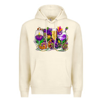 Sandshell mardi gras wine glasses cowgirl Premium Hoodie - CowGirlArtShop