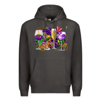 Smoke mardi gras wine glasses cowgirl Premium Hoodie - CowGirlArtShop