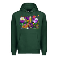 Sports Green mardi gras wine glasses cowgirl Premium Hoodie - CowGirlArtShop