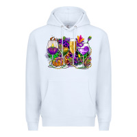 White mardi gras wine glasses cowgirl Premium Hoodie - CowGirlArtShop