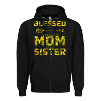 Black Blessed Mom And Sister Zipper Hoodie - Bettercallsaul
