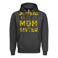 Charcoal Heather Blessed Mom And Sister Zipper Hoodie - Bettercallsaul