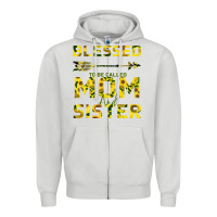 Dove Grey Blessed Mom And Sister Zipper Hoodie - Bettercallsaul