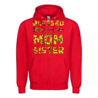 Red Blessed Mom And Sister Zipper Hoodie - Bettercallsaul