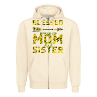 Sandshell Blessed Mom And Sister Zipper Hoodie - Bettercallsaul