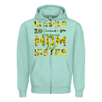 Seafoam Blessed Mom And Sister Zipper Hoodie - Bettercallsaul