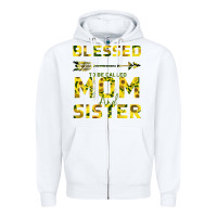 White Blessed Mom And Sister Zipper Hoodie - Bettercallsaul