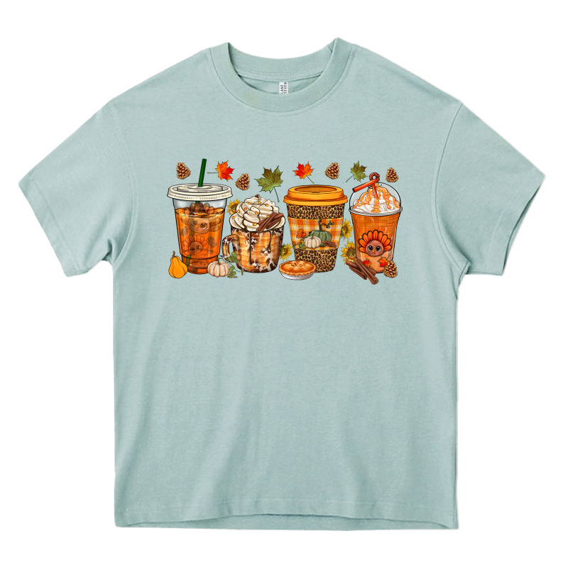 Western Thanksgiving Coffee Cups Bbs Heavy Core Tee by BundleAndBundleShop | Teevron