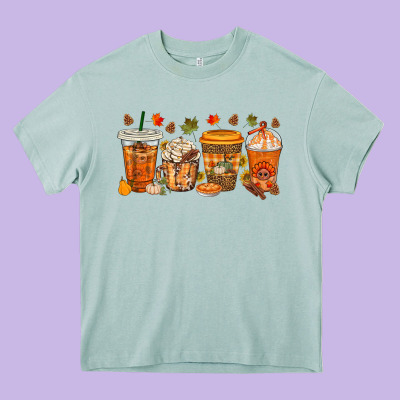 Western Thanksgiving Coffee Cups Bbs Heavy Core Tee Designed By Bundleandbundleshop